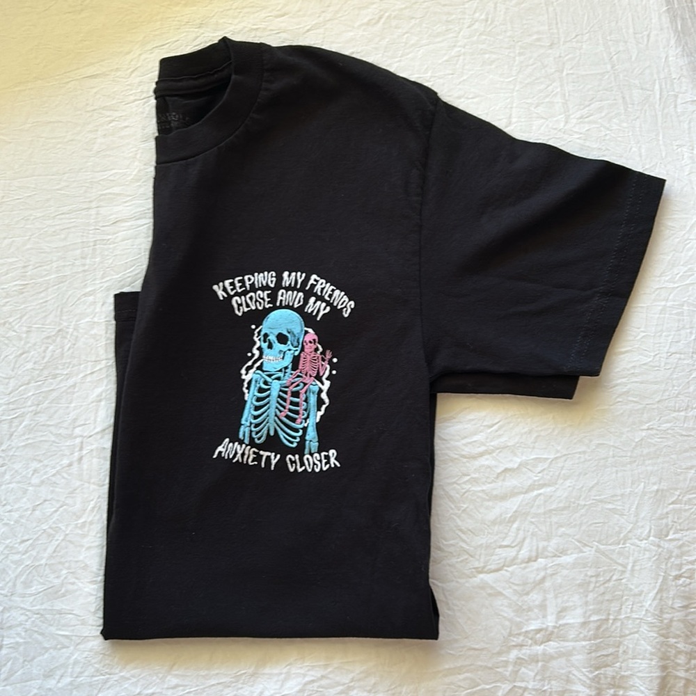 Assholes Live Forever black and skulls T-shirt